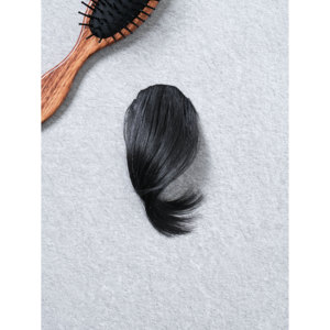 Parrucca nera vedo-attraverso Bang - Product Image 1