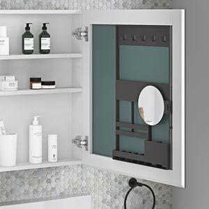 24 W X 26 H Surface Frameless Medicine Cabinet with Beveled Mirror <b>Edges</b> Right Opening Door Bathroom <b>Bath</b> Mirrors - Product Image 5