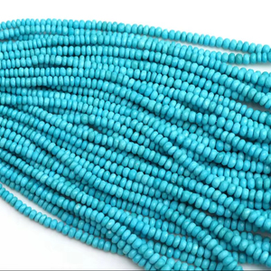 Cuentas Rondelle de Turquesa de Arizona Rara, Calidad AAA Plus, 4-7mm, Sleeping Beauty, Hilo Suelto, Gema Genuina para Fabricación de Joyas, Venta al por Mayor - Product Image 1