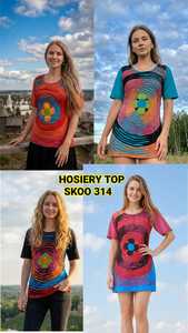 Camisetas Cortas de Algodón para Mujer, Diseño Nepalí, Elegantes, Transpirables y Ecológicas, con Bordado Boho - Product Image 3