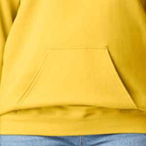 Sudadera con Capucha Amarillo Mostaza para Mujer, Manga Larga, Forro Polar, Bolsillo Canguro, Casual, con Logotipo Personalizado, Venta al Por Mayor - Product Image 3