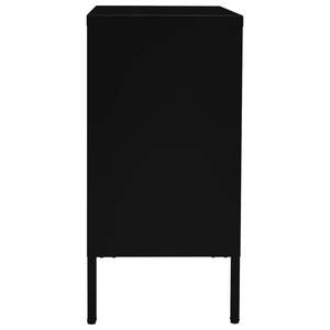 Aparador Rectangular Moderno en Acero Negro de Tamaño Mediano - Product Image 4