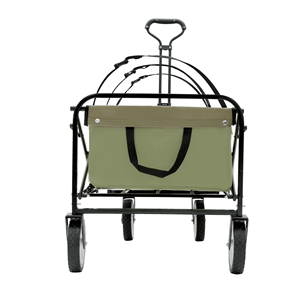 Carrello pieghevole pieghevole Wagon All-Terrain Green Wheels 225lbs supporto sport giardinaggio pesca spiaggia Utility campeggio carrello - Product Image 1