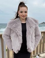 Veste en fourrure de renard véritable pour femmes, à manches longues, tendance, fourrure moelleuse, hiver, pour femmes