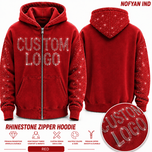 Sudadera con Capucha y Cierre de Cremallera, Corte Regular, Estilo Urbano, 100% Algodón Grueso, Ecológica, con Logotipo Personalizado, OEM, Marca Privada, Unisex - Product Image 1