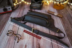 Riñonera de Cuero de Diseño Personalizado 2025, Bolso de Cintura Estilo Urbano, Bolso Bandolera Moderno de Gran Tamaño para Mujeres y Hombres, Compatible con Laptop - Product Image 4