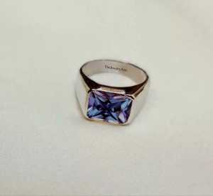 Anillo de Alejandrita, Alejandrita que Cambia de Color a Púrpura, Plata de Ley 925, Anillo de Compromiso, Anillo de Promesa, Regalos Personalizados para Hombre - Product Image 5