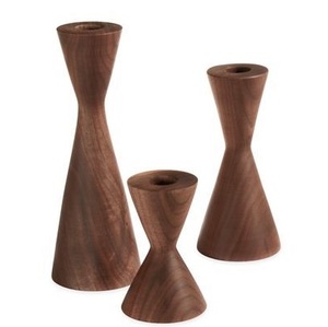 Handcrafted Natural Wood Gourd Shape <b>Candle</b> Holder Modern Minimalist Wooden Candlestick for Table Centerpiece & Home Decor - Product Image 2