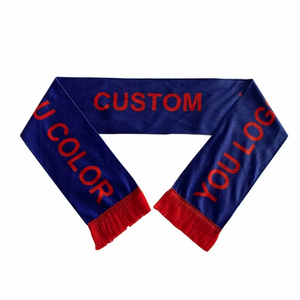 Écharpe longue en acrylique jacquard tricotée pour l'hiver, personnalisable avec logo imprimé, idéale pour le football, vente en gros - Product Image 6