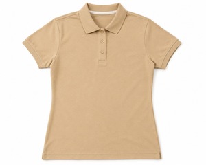 เสื้อโปโลสีเบจสำหรับผู้หญิง ผ้าฝ้าย 100% ผ้าปิเก้ถัก แขนสั้น สีพื้น สวมใส่สบาย ระบายอากาศได้ดี ทรงปกติ - Product Image 5