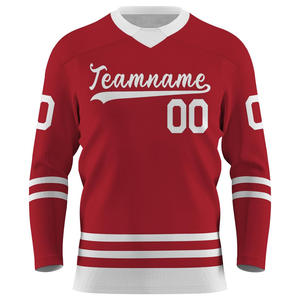 Quick Dry Printed Summer Performance Ice Hockey Jersey Custom Team Logo Shirt Lightweight Hockey Uniform for Tournament Matches - Product Image 1