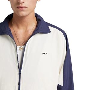 Chándal personalizado con su propio logotipo para hombre, conjunto de chaqueta y pantalones de bloque de color con chándal con logotipo personalizado para hombre - Product Image 3