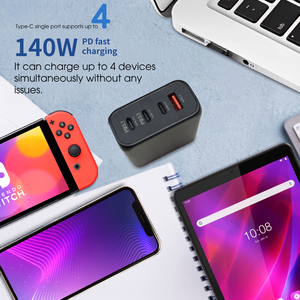 High Efficiency 140W PD Power <b>Adapter</b> for Macbook & Mobile Phone 4-Port Fast Charging Station with High Capacity Battery - Product Image 6
