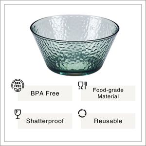 [Holar] Bol à salade en plastique transparent texturé de qualité alimentaire fabriqué à Taïwan pour les restaurants, les cuisines et la maison - Product Image 2