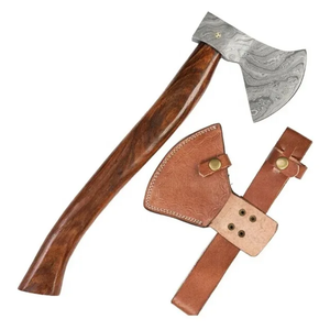 LEGACY BLADES Hache Tomahawk artisanale avec manche en bois, lame en acier forgé, fourreau en cuir, outil de survie en plein air - Product Image 1