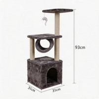 Arbre à chat en sisal écologique avec couvercle amovible en bois