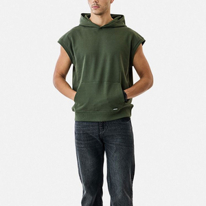 Débardeur à capuche sans manches pour homme, coupe ajustée, pour la gym, l'entraînement et le fitness, vêtement de sport décontracté - Product Image 4