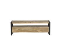 Meuble TV rustique en bois massif fait main, console de rangement pour salon d'appartement