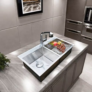 อ่างล้างจานสแตนเลส SUS304คู่ติดบนอ่างล้างจานทำมือสินค้าขายดีราคาดีส่งตรงจากโรงงานเวียดนาม - Product Image 6