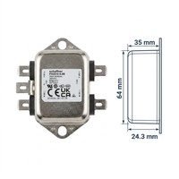 Filtre EMI Schaffner FN2010-6-06, suppresseur de bruit de ligne monophasée, automatisation industrielle, équipement médical, 6A