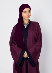 Nouvelle Abaya d'été élégante et décontractée pour femme, col rond, coupe ample, longue, manches longues, en polyester - Product Image 6