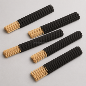 Bâtons d'encens noirs bruts de 12 pouces, charbon de bois Agarbatti, emballage en vrac, logo personnalisé, usine du Tamil Nadu, prix de gros, prière - Product Image 1