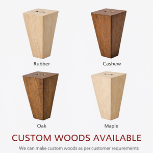 Pieds de meubles en bois massif, design moderne, pour canapé, chaise, table, fabrication OEM au Vietnam - Product Image 3