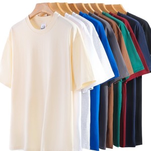 T-shirt publicitaire OEM 240g en pur coton, col rond, manches courtes, grande taille, vierge, personnalisable, vente en gros directe usine - Product Image 1