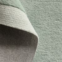 Tapis de prière moderne noué à la main en soie/laine, à poils coupés et bouclés, couleur unie, couleur naturelle, antimicrobien, antidérapant, en PET, le plus vendu