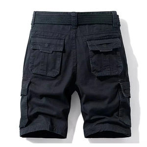 Nouveaux shorts cargo pour hommes, coupe slim, multi-poches, 100% coton, imperméables, respirants, décontractés, style streetwear d'été - Product Image 2