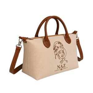 Sac fourre-tout en jute rouge personnalisé avec logo, poignée longue, fermeture éclair, petit sac à main, emballage pour bijoux, sac cadeau JB4, publicitaire - Product Image 1