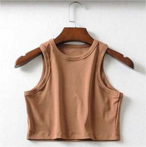 Premium High Quality Women's Ribbed tank <b>Top</b> Crop <b>Top</b> Breathable Stretch Able Quick Dry Customized logo and Design Yoga Suit - Product Image 1