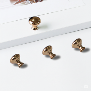 High Strength Zinc Alloy Round Mushroom <b>Knob</b> Luxury Rose <b>Gold</b> Furniture Handle for Kitchen Bathroom Nightstands Drawer Cupboard - Product Image 2