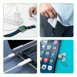 Kit de Cable de Carga para Reloj Inteligente de 60W con Base de Carga para iWatch en Bolsa de Cuero PU - Product Image 6