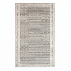 DECORDEC Tapis moderne en laine tuftée à la main, motif géométrique vieilli, bleu clair ivoire, à poils moyens, antidérapant, écologique et épais - Product Image 3
