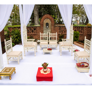 Juego de Sillas para Boda Gujrati, Juego de Sillas para Mandap de Boda, Muebles para Mandap al Aire Libre, Melbourne, EE. UU. - Product Image 1
