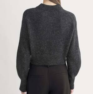 Suéter de Punto para Mujer con Textura Decorativa - Jersey Cálido de Invierno - Jersey de Color Sólido Femenino de Alta Calidad, Suave y Transpirable - Product Image 6