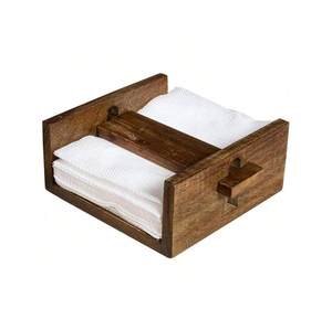 Handmade Rustic Mango Wood Napkin Holders for Dining <b>Table</b> Wedding <b>Party</b> <b>Table</b> Decor Home Decor - Product Image 1