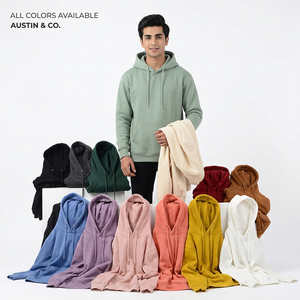 Sudaderas y Hoodies Lisos de Algodón con Forro Polar, Corte Regular, Personalizables, para Hombre y Unisex, Tallas Grandes, con Bolsillo, de Secado Rápido, para Invierno - Product Image 6