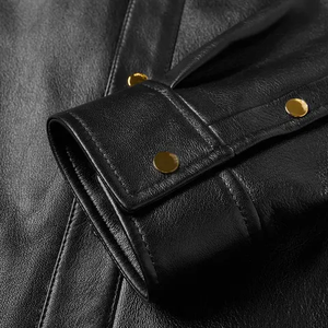 Camisas de Cuero Personalizadas al por Mayor para Hombre, Camisas de Manga Larga Hechas a Mano con Botones, de la Mejor Calidad - Product Image 3