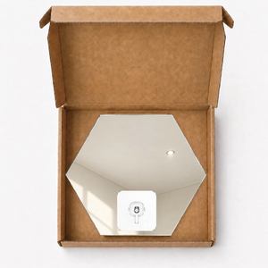 Frameless Hexagon Wall <b>Mirror</b> Pine Wood Backing <b>Self</b> <b>Adhesive</b> No Drill Modern DIY Bathroom Bedroom Home Decor - Product Image 3