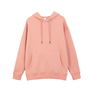 Sudadera con Capucha para Mujer, Color Sólido, 100% Algodón, Tejido de Punto, Informal, para Otoño, con Bolsillos, Corte Regular - Product Image 3