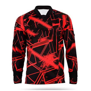 Camiseta de Fútbol para Hombre, Negra y Gris con Patrón Geométrico, Manga Larga, Transpirable, de Poliéster, Corte Regular, para Todas las Temporadas - Product Image 5