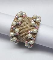 N S Tomar Kerajinan Tangan Cincin Serbet Camping Gaya Bunga Serat Bambu Ramah Lingkungan 4.5cm
