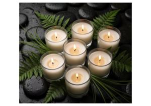 Luxury Eco-Friendly Handmade Scented Cylinder Glass Jar Soy <b>Paraffin</b> Wax Candle for Home Spa Decor Ramadan Chinese New Year - Product Image 1