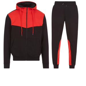 Dual Tone Promotion Ultra Tech Fleece <b>Athletic</b> Zip-Up Hoodie Sweatshirt and Matching Jogger Sweat Pant Set Men Casual Tracksuit - Product Image 2