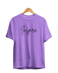 Femmes cou coupe régulière demi manches imprimé T-Shirts 100% coton écologique Biowashed 160 GSM paillettes Logos lettres décontracté - Product Image 3