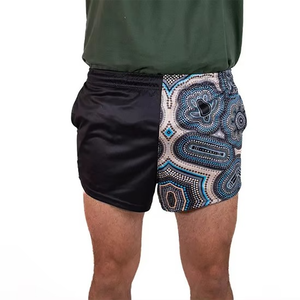 High Quality Customizable Logo Polyester Rugby Footy Shorts with Zipper Pocket Sublimation <b>Football</b> Wear - Product Image 5