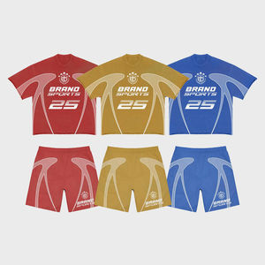 Ensemble deux pièces imprimé écologique 2026 |   T-shirt et short légers d'été |   Vêtements de sport grande taille pour l'automne - Product Image 1