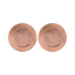 Plato base redondo de metal martillado de cobre de alta calidad para decoración de mesa, ideal para bodas, eventos, hogar, restaurantes y hoteles. - Product Image 1